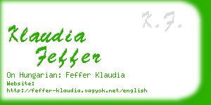klaudia feffer business card